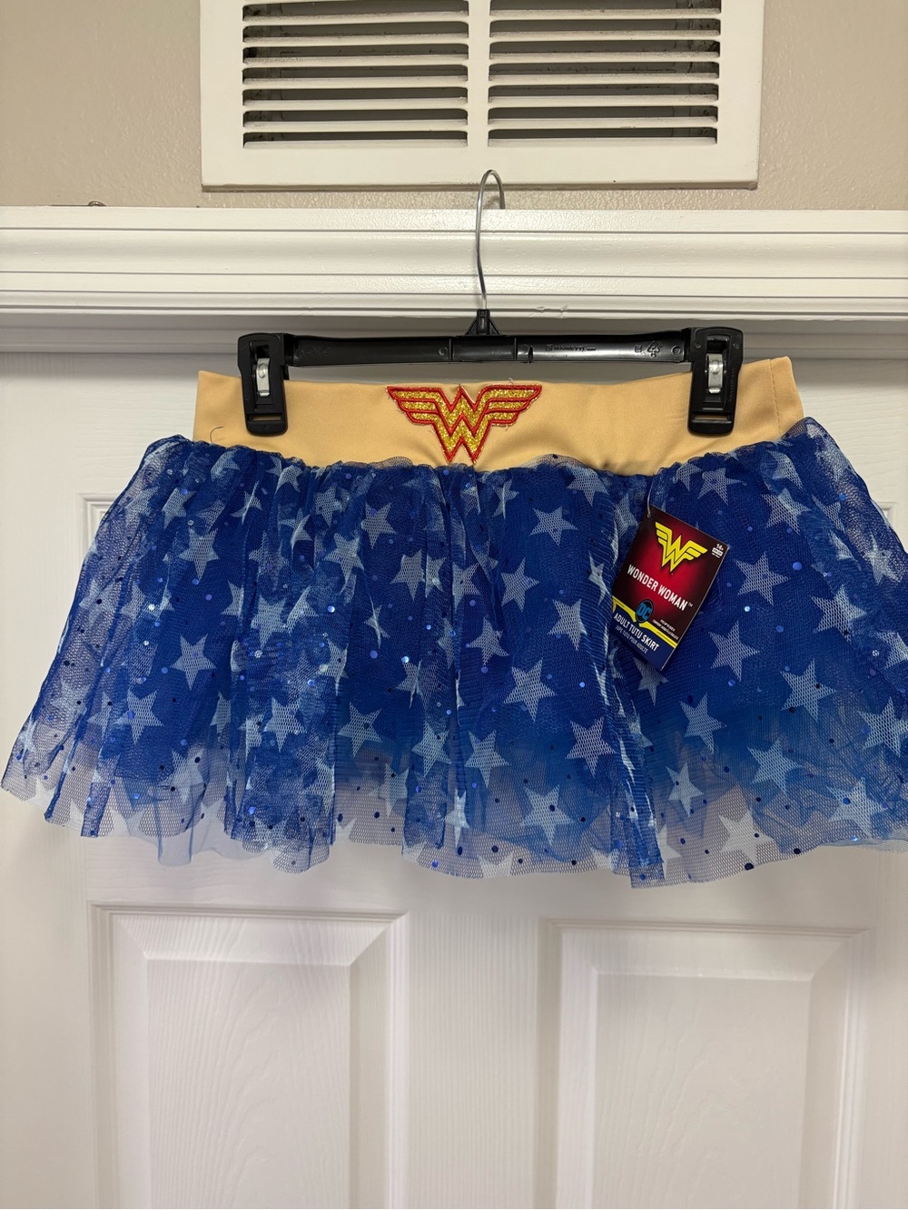 Wonder Woman Star Tulle Skirt - Blue & Gold